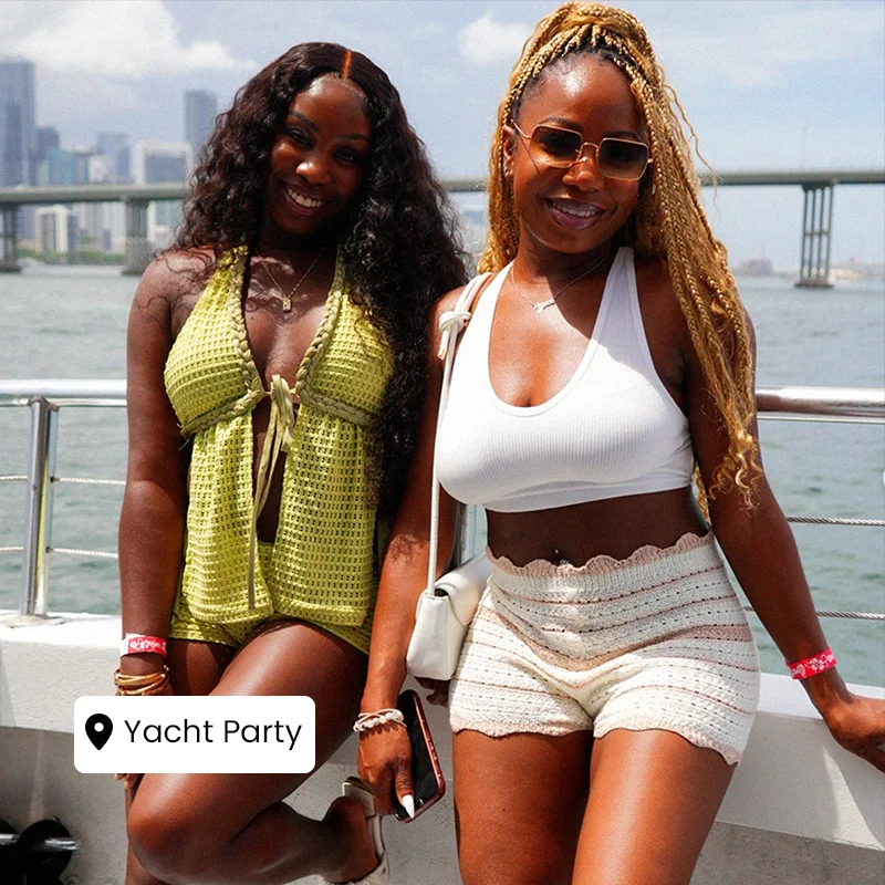 Weekend daytime yacht party in Miami